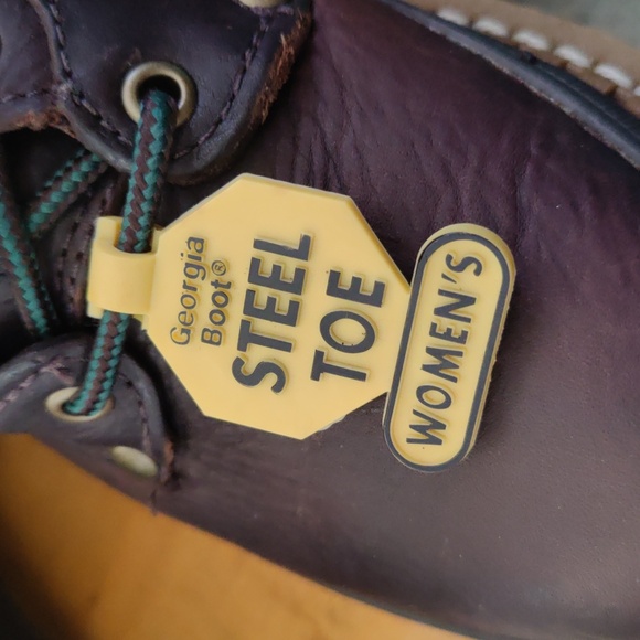 Nwt Georgia Boots Giant Brown Steel Toe Size 8.5 - Picture 11 of 13